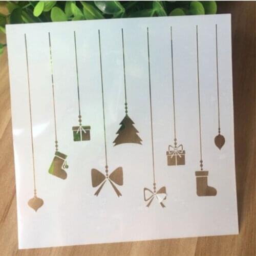 1PC Christmas gift Shaped Reusable Stencil Airbrush Painting Art DIY Home Decor Scrap booking Album Crafts