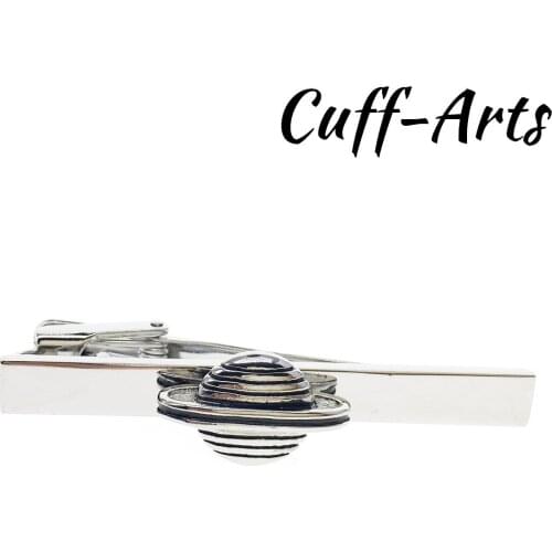 Tie Clip Planet Saturn Astronomers Space Astronaut Alien UFO Tie Bar Clip Gift for Men Tie Bar Jewelry By Cuffarts T10049
