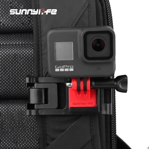 Sports Camera Backpack Clamp for Gopro 8/7/6/5 for DJI Osmo Action/Pocket Clip Mount Xiaomi Yi 4K Lite SJCAM SJ4000 EKEN H9/H9R