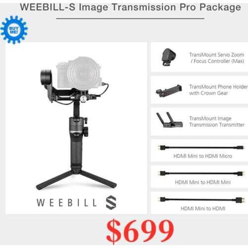 ZHIYUN Weebill S Image Transmission Pro Kit Handheld Gimbal 3-Axis Image Transmission Stabilizer for Mirrorless Camera OLED