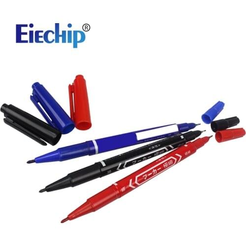 1pc CCL Anti-etching PCB Circuit Board Ink Marker Double Pen Repair CCL Printed Circuit Diagram DIY PCB Pen BlUE RED BLACK