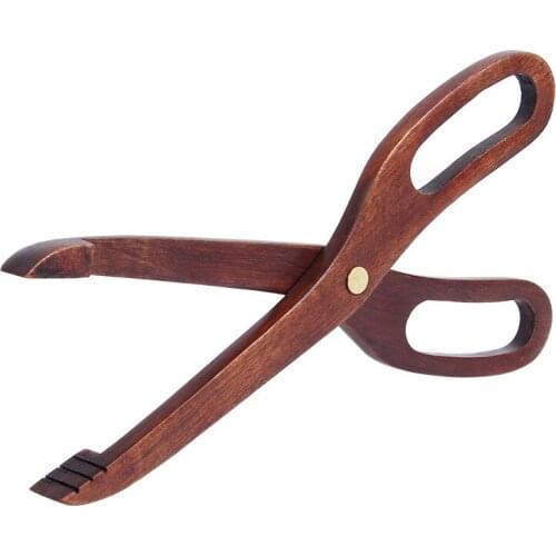 1 Pc wooden Cooking Kitchen Tongs Food BBQ Tool Salad Bacon Steak Bread Cake Wooden Clip Home Kitchen Utensil