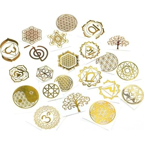 10Pc 7 Chakra Energy Tower Orgonite Sticker Epoxy Resin Fillings Resin Crafts LX9E