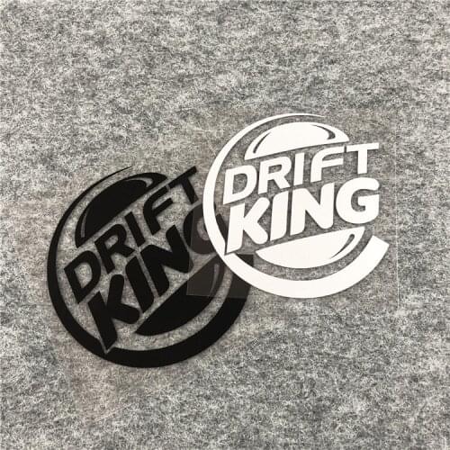 12.5CM*13CM DRIFT KING Car Sticker Decal Funny Boosted Vinyl Black Silver