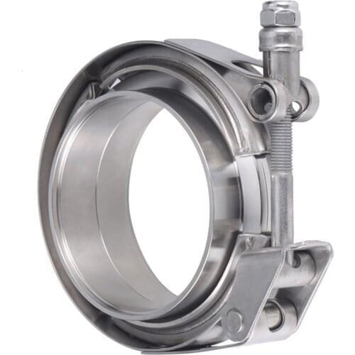 2/2.36/2.5/3/4 inch Male Female Flange Exhaust V Band Clamp Flange Kit Quick Release Clamp For Turbo Exhaust Pipes Clamp