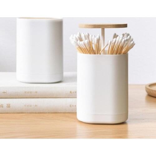 2021 Toothpick Holder Automatic Dust-proof Compact Design Convenient Cotton Swab Toothpick Dispenser for Home Bedroom Wholesale