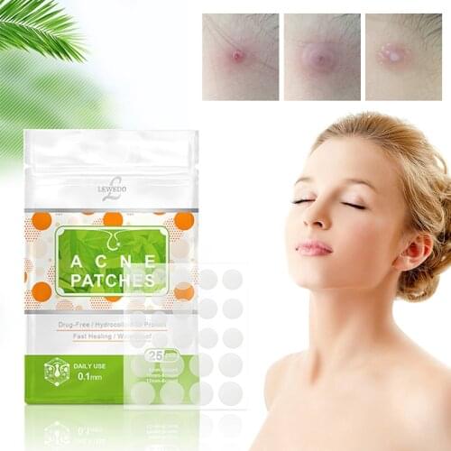 25 Patches Waterproof Acne Removal Pimple Tool Acne Pimple Patch Stickers Artificial Skin Water Glue Acne Facial Mask Skin Care