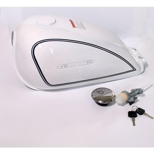 8L Motorcycle White Color Vintage Cafe Racer Gas Fuel Tank Oil Box For SUZUKI GN250 GN 250 All Year Universal