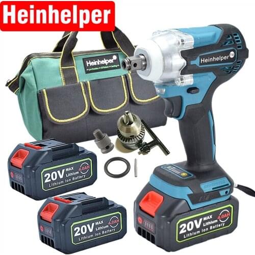 20V Cordless Electric Brushless Wrench Screwdriver Rechargeable Impact Socket Wrench Lithium Power Tools For Makita Battery