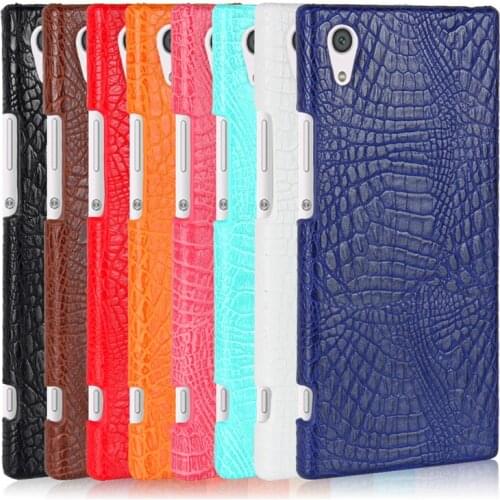 For Sony XA1 G3112 G3121 Case Crocodile Pattern Hard PC with PU Leather Back Cover Case for Sony Xperia XA1 Dual G3116 G3121