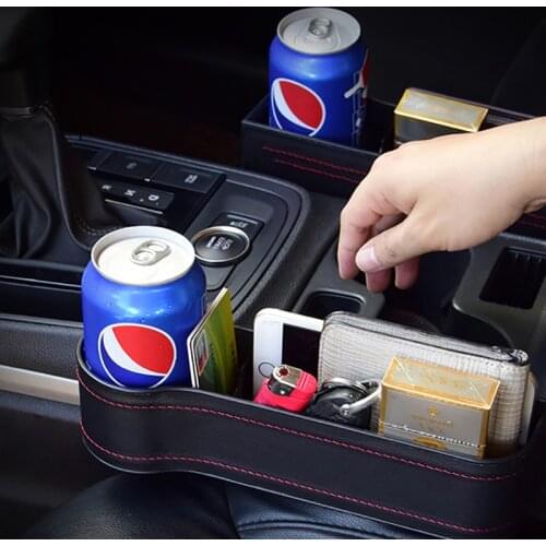 Black Car Seat Gap Storage Box Car Accessories Storage Box Suitable Car Organiser For Carrying Wallets Mobile Phone Slit Pocket