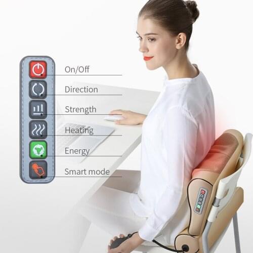 Neck Massage Pillow Electrical Cervical Traction Massager Wormwood Hot Compress Relief For Back Shoulder Pain Body Health Care