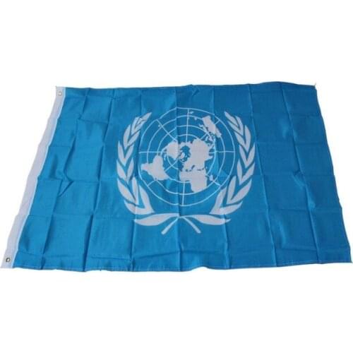 90X150CM United Nations Flag UN Flag Indoor Outdoor Banner Pennant New Outdoor 3x5 FT with Buckles