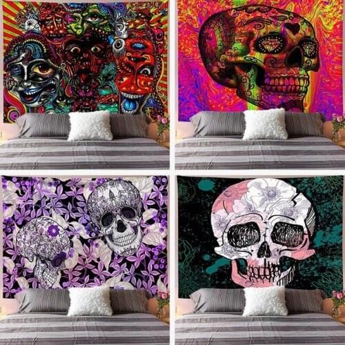 Tapestry Skull digital printing wall hanging sand Beach sitting blanket Home bedroom decoration hanging cloth background cloth