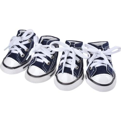 Pet Canvas Shoes Small Dogs Autumn and Winter Casual Denim Canvas Sports Breathable Shoes for Teddy Puppy Shoes 2 1