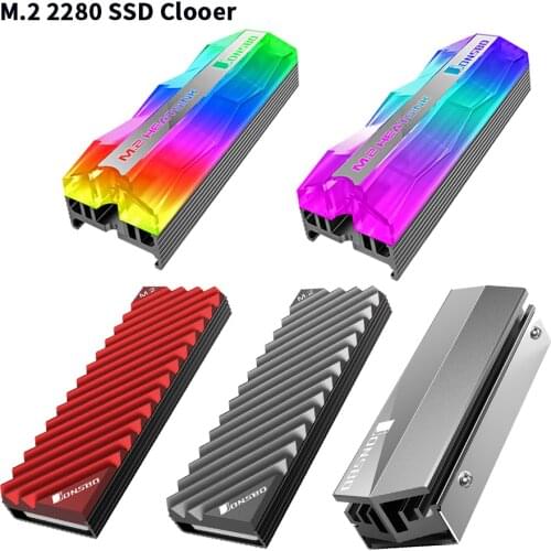 JONSBO M.2 2280 SSD heat sink Cooling ARGB Lighting adjustable color 5V/3Pin Solid State Hard Disk Cooler SSD Aluminum Radiator