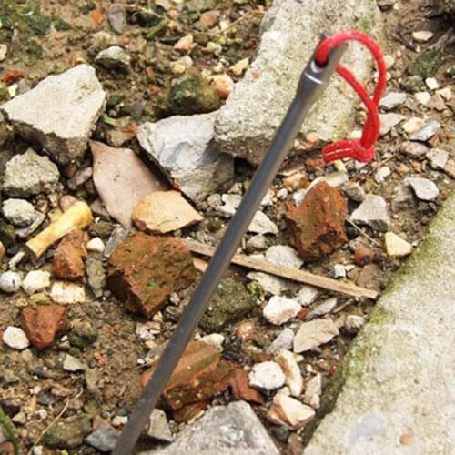 1pcs 16.5cm Tent Peg EDC Camping Hiking Tool Outdoor High Quality Titanium TC4 Tent Pegs Stake Nail Travel Kit FW047