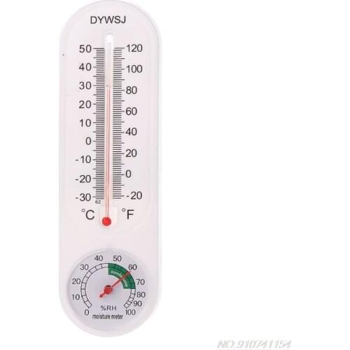 Indoor Outdoor Wall Hung Thermometer Hygrometer Garden Office Temperature Logger D04 20 Dropshipping