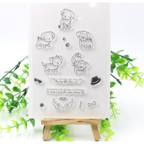 KSCRAFT Lovely Dogs Transparent Clear Silicone Stamp/Seal for DIY scrapbooking/photo album Decorative clear stamp 292