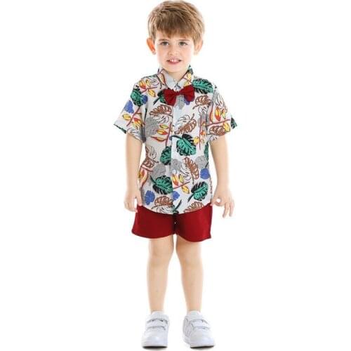Summer 2020 baby infant boy clothes gentleman hoilday kids boy clothing t-shirt+pants clothing lovely cute boy kids outfits suit