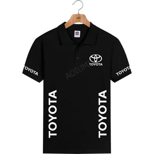 Summer casual TOYOTA polo shirt men short sleeve turn down collar slim fit sold color polo shirt for men