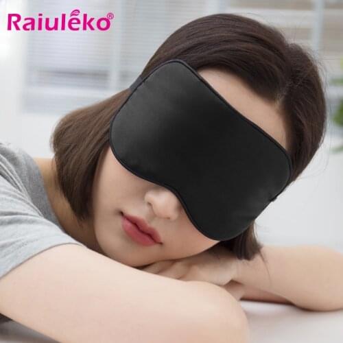 100% Natural Silk Sleeping Eye Mask Eyeshade Cover Shade Sleep Mask Black Bandage for Eye Travel Relax Sleeping Aid Eye Patch