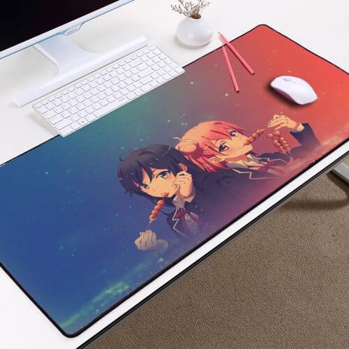 Mairuige Cute Anime Girls Yukinoshita and Yuiyui Pattern Mousepad Hot Diy Anime Mouse Pad for Anime Fans Pc Laptop Big Mat