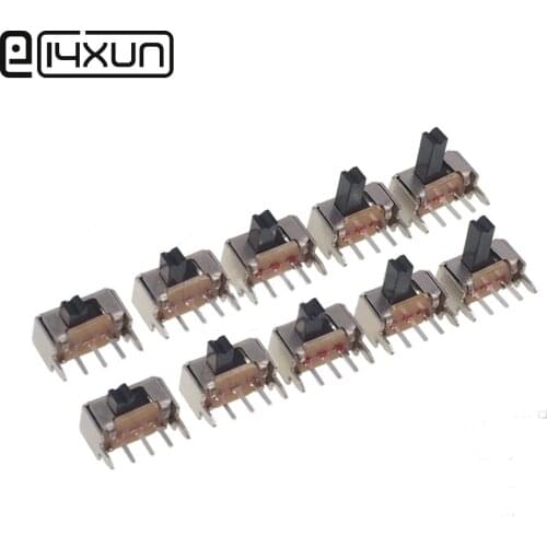 50PCS YT1998Y SK12D07 Toggle Switch 3Pin PCB 2 Position 1P2T SPDT Miniature Slide Switch Side Knob SK12D07VG4
