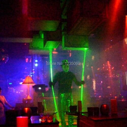 Fashion super bright hand laser sword laser by hand with 2 green lasers for laser man show club KTV party DJ stage dancing props