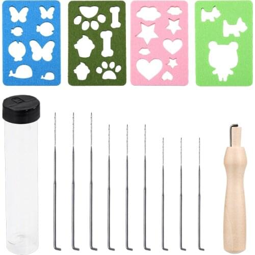 LMDZ Hand icraft set Wool Felt Mold Needle Felting With handle For DIY Craft Stencil Applique Handicraft Shaping