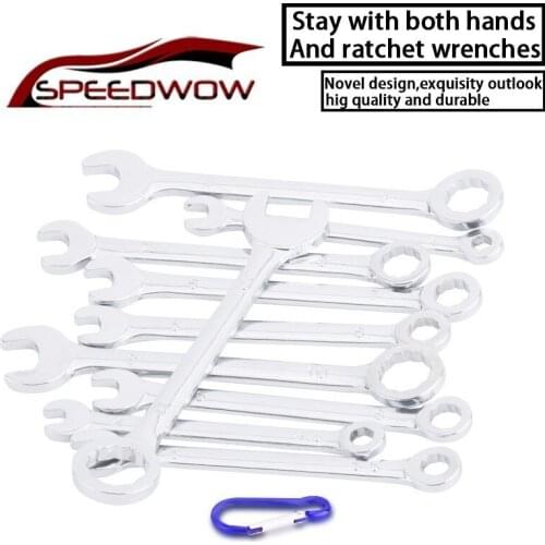 10PCS Mini Combination Small Engineer Wrench Spanner Set Combination Wrench Set 4-11mm Metric With Hook