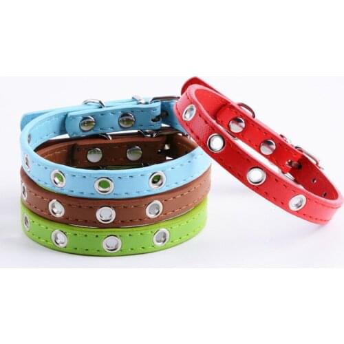 New Fashion Pu Leather Dog Collar Simple Comfort Single Breasted Necklace for Small and Medium Dog Pet Collar Accessories