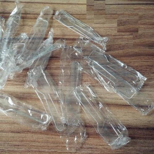 4500 Pieces 7.5cm Wrapped Disposable Spoons Plastic Spoon Pudding Ice Cream Cake Biscuits Spoons Gelato Yogur