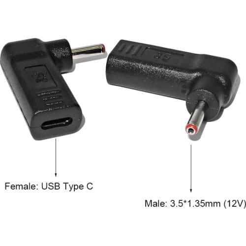 USB Type C PD Female to 3.5x1.35mm 12V Laptop Power Adapter Connector Converter for Jumper EZbook 2 3 6 Pro 3S for Medion Akoya