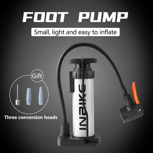 Inbike Portable Bike Pump Mini Foot Tire inflator Schrader Valve Presta Valve Bicycle Accessories Light MTB Bicycle Pump