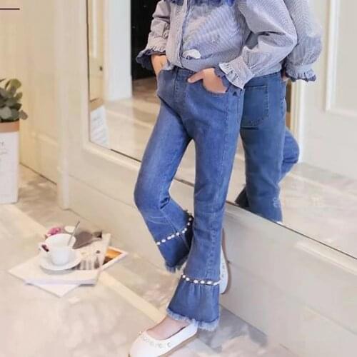 Blue Color Atutmn Spirng 2019 Solid Color Children Trousers Warm Pants Baby Girl Trousers Baby Clothes Newborn Girls Pants 3-12