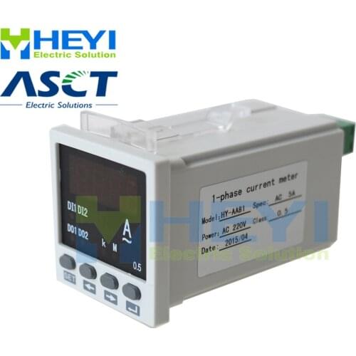 LED electrcity meter HY-AA81 48*48mm single phase Electric meter Class 0.5 digital readout meter with RS485 communication