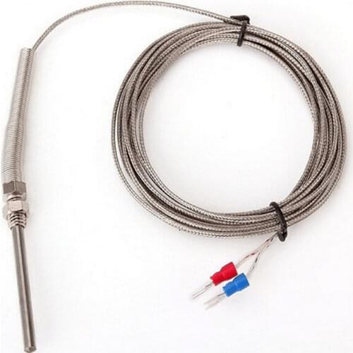 K type Thermocouple Stainless Steel probe Thermocouple 100mm 50mm 3m Cable Wire Length,Thermocouple 0~400C Temperature Sensor