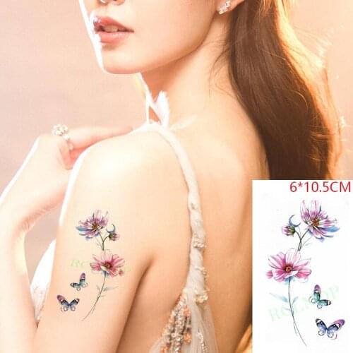 Waterproof Temporary Tattoo Sticker Butterfly Moon Flower Small Size Body Art Flash Tattoo Fake Tattoo for Women Men