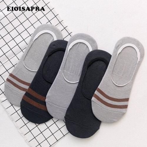 [WPLOIKJD]1 Pair Fashion Stripe Mens Socks Solid Cotton Sox Business Social Casual Anti Skid Socks for Men 2018 New Accessorie