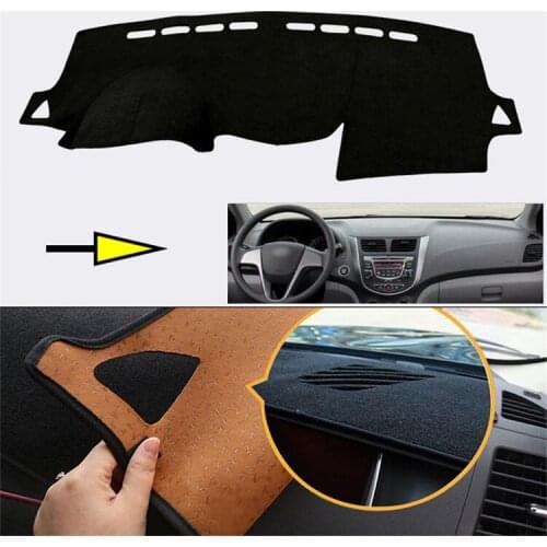 Interior Dashboard Carpet Photophobism Protective Pad Mat For Hyundai Verna 2010-2014