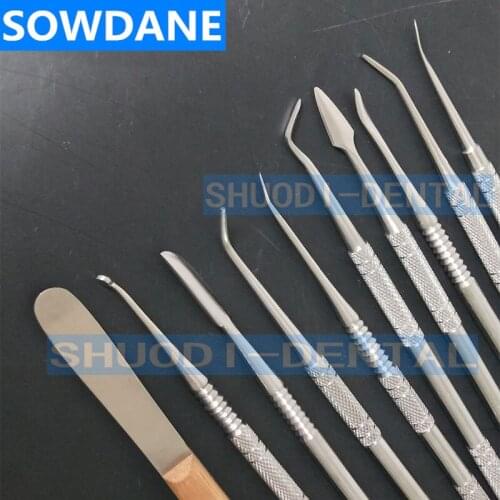 10pcs Dental Wax Carving Tool Professional Stainless Steel Dental Tool Dentist Clean Hygiene Probe hook Pick Dental Equipment