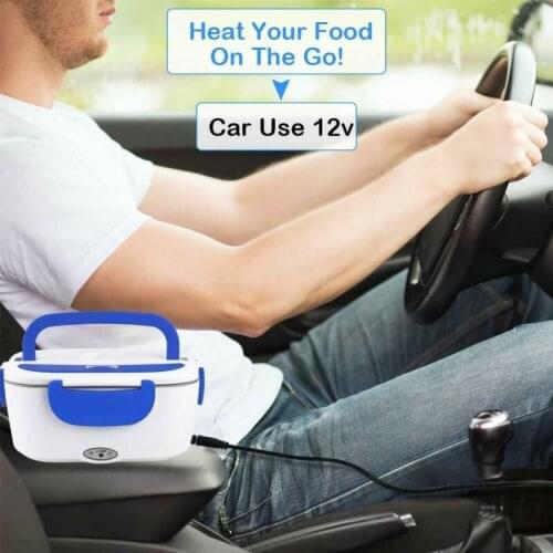 12V Portable Electric Auto Car Heated Lunch Box Boxes Food Rice Container Warmer Stainless Steel Lunch Box