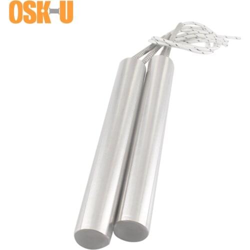 2PCS 18mm Tube Diameter Cartridge Heater Element 220V Stainless Steel Tubular Heating Element Wattage 250/350/450/600/800W
