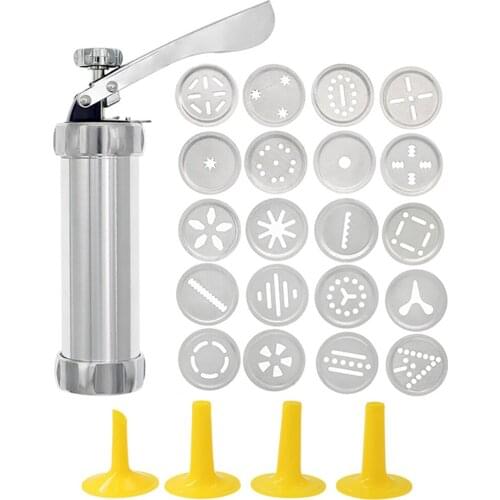 20 type Cookie Press Kit Cookie Press Cutter Baking Making Gun Biscuits Cake Mold Cookie Press Maker Machine Dessert Decoration