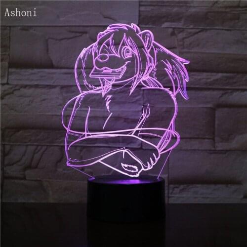 Alien 3D Lamp 7 Colors Star Beast Lion King USB LED Table Lamp Acrylic Party Decor Figures Led Night Light Room Light Kids Gift