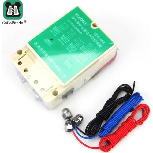 Free Shipping DF96A Auto Water Level Controller AC220V 10A Din Rail Mount Electronic Float Switch With 3 Probes Pump