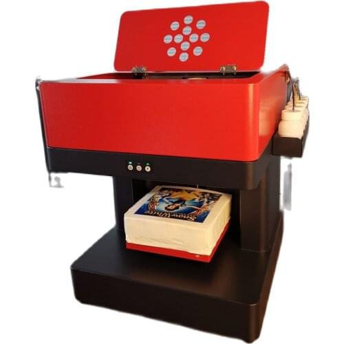2021 Automatic Inkjet 3D Food Machine Cake Coffee Printer Red