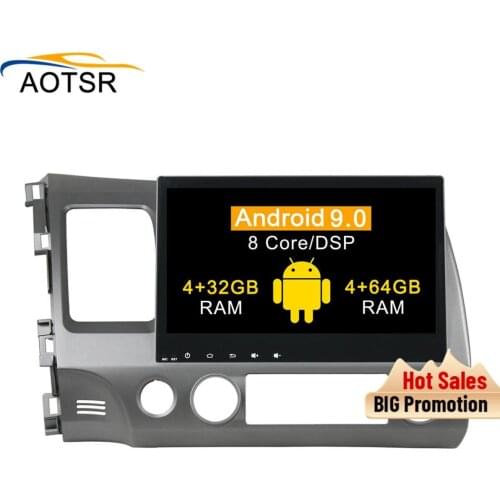 DSP 4G+64G Android 9.0 car multimedia dvd player for HONDA Civic 2006-2011 GPS Navigation Car Auto Radio stereo Video Head Unit