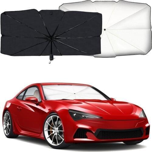 Car Auto Retractable Sun Shade Protector Anti-UV Parasol Front Window Sunshade Cover Curtains Interior Protection Accessories